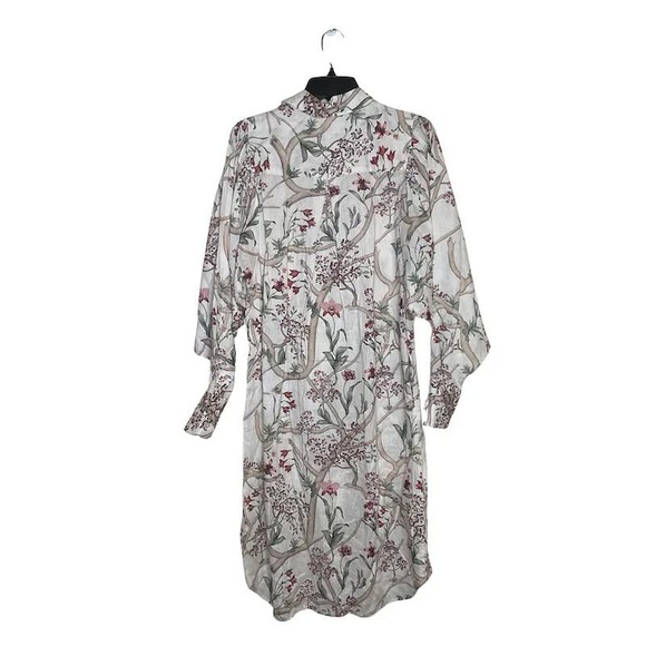 Johanna Ortiz floral tropical linen midi dress sz XS - Picture 2 of 10